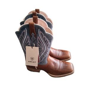 NWOB Ariat Women's Boots Size 9B Gingersnap Baby Blue Eyes Prime time Square Toe